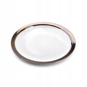 Talerz dekorowany zdobiony CAL WHITE 20 cm