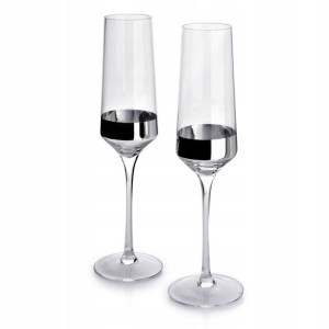 2 szt Kieliszek MIRELLA SILVER do szampana 0,22 l