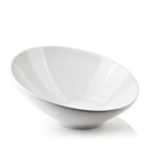 Miska BASIC skośna 23x25,5x11 cm porcelanowa