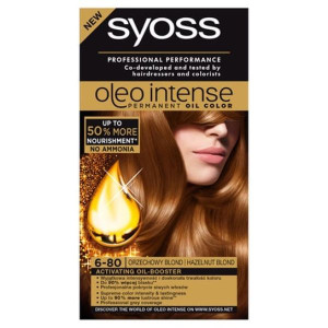 Syoss Oleo Intense, Farba do włosów, orzechowy blond 6-80, 1 szt.