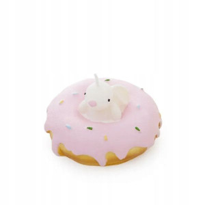 Świeca wielkanocna LAPIN króliczek z donutem 8,5cm