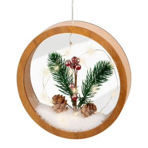 Dekoracja świąteczna FRAME wisząca z micro LED