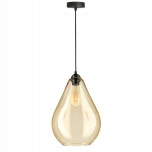 Lampa sufitowa MISTE wisząca bursztynowa