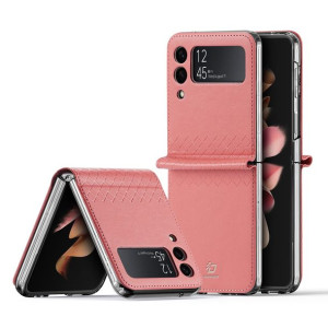 Etui Samsung Galaxy Z Flip 3 Pokrowiec Z Ekologicznej Skóry Różowe