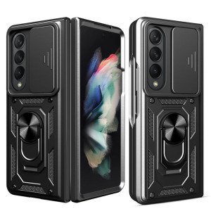 Etui Samsung Galaxy Z Fold 4 Pancerny Pokrowiec Z Osłoną Na Aparat Czarne