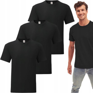 Koszulka Męska Bawełniana T-Shirt Sportowy 3-PAK
