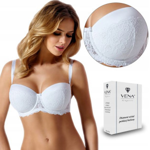 Biustonosz bardotka VENA VB-235 biały koronka, 80F