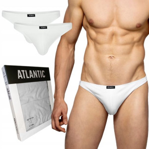 Atlantic 2 Pary Stringi męskie Bawełniane 2Pak 2XL