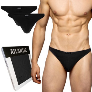 Atlantic 2 Pary Stringi męskie Bawełniane 2Pak XL