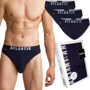 Atlantic 3-Pak Sportowe Slipy męskie 3MP-094 2XL