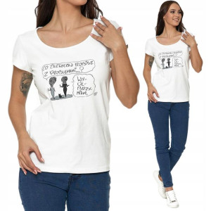 Moraj Koszulka T-shirt Damski biały 1400-002 L