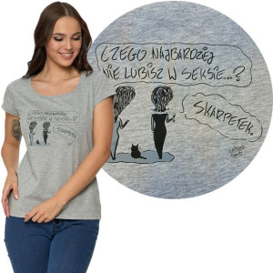 Moraj Koszulka T-shirt Damski szary 1400-001 M