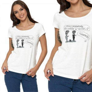Moraj Koszulka T-shirt Damski biały 1400-001 M