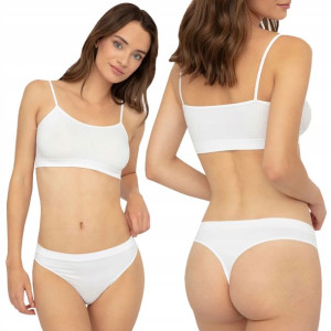 Stringi Gatta Viscose String bezszwowe białe XL