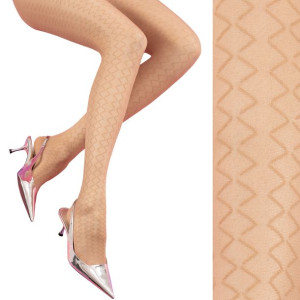 Fiore rajstopy Step up 15den nude geometryczne 2-S