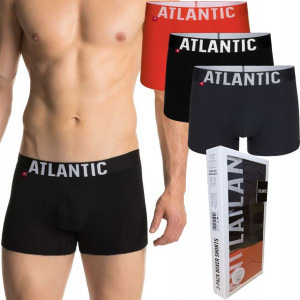 Atlantic Kolorowe Bokserki męskie Bawełniane 3Pak