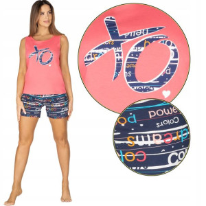 Regina 987 Dwuczęściowa Piżama Damska Pink L