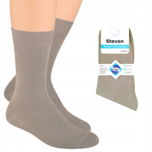 Steven 055 Skarpety 100% Bawełna Beżowy 38-40