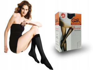 Gatta podkolanówki stretch, 15 den, 2 pary, fumo