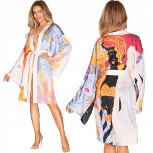 Obsessive Peniuar Celenty Szlafrok krój Kimono S/M