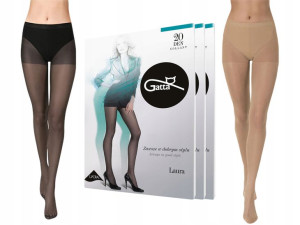 Rajstopy lycra GATTA LAURA 15/20 DEN, 3-PAK, 5-XL