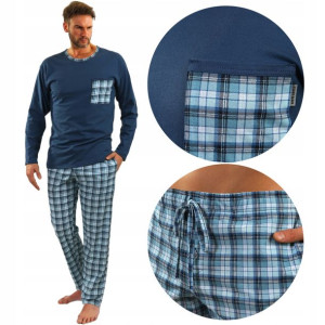 Sesto Senso piżama bawełniana JASIEK 06 JEANS XL