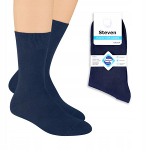 Steven 055 Skarpety 100% Bawełna Granatowy 38-40