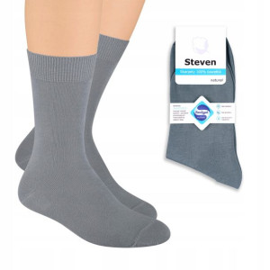 Steven 055 Skarpety 100% Bawełna Szary 35-37
