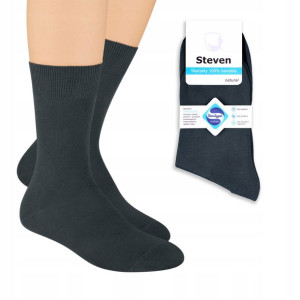 Steven 055 Skarpety 100% Bawełna Grafitowy 38-40