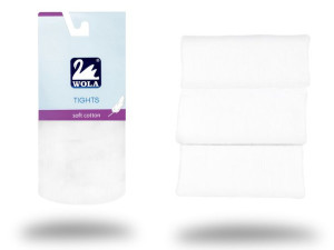 Rajstopy Wola Soft Cotton, white 05A, 104-110