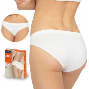 Figi Gatta Bikini Queenie bezszwowe, białe, XXL