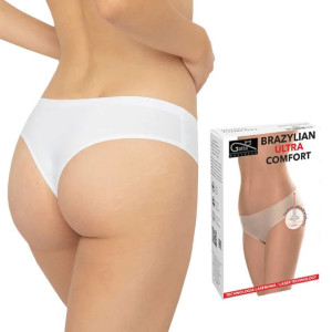 GATTA Figi BRAZYLIAN COMFORT, bezszwowe, BIAŁE, S