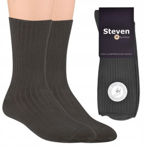 Steven 165 Skarpety Bezuciskowe Bambus Graf. 41-43