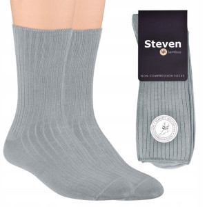 Steven 165 Skarpety Bezuciskowe Bambus Szary 38-40