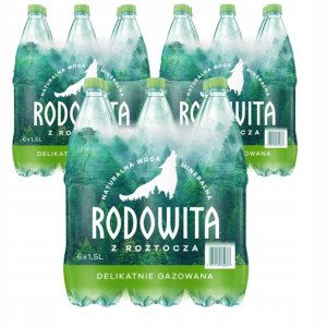 Woda RODOWITA Roztocza delikatnie gazowana 18x1,5l