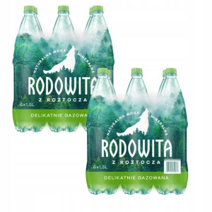 Woda mineralna RODOWITA delikatny gaz 12x 1,5 l