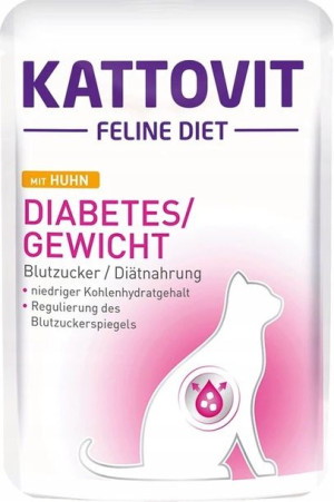 KATTOVIT DIABETES GEWICHT saszetka kota kurczak85G