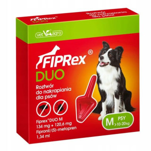 FIPREX DUO Krople dla Psów M na Pchły i Kleszcze