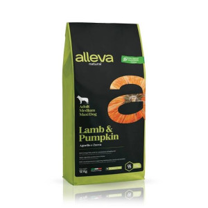 Alleva Natural Adult Medium/Maxi Lamb & Pumpkin 12kg + 2kg