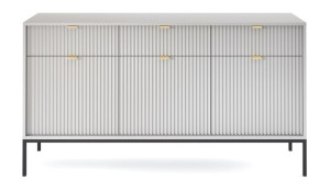Komoda ENZO 154 CM do salonu loftowa metal lamele VENASI nowoczesna