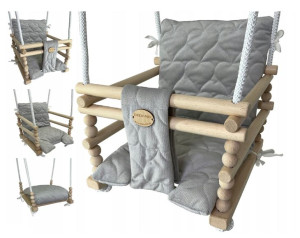 Huśtawka Drewniana 3w1 VELVET KOLORY PREZENT