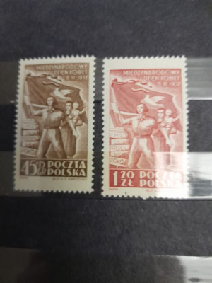 Filatelistyka - Polska - 1952r. - Międzynarodowy Dzień Kobiet