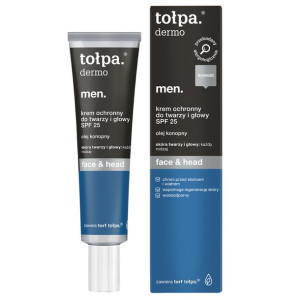 TOŁPA Krem ochronny do twarzy i głowy SPF 25 dermo men face&head 40 ml