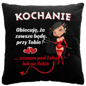 Czarna Poduszka Na Walentynki Czasem Pod Tobą Y4