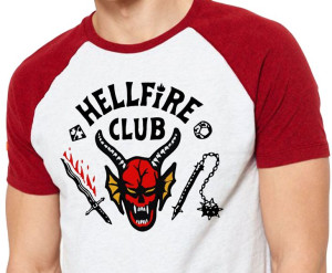 Czerw Koszulka Baseball Męska Hellfire Club S Y4