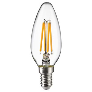 IKEA SOLHETTA Żarówka LED E14 250 lumenów żyrandol/przezroczysta