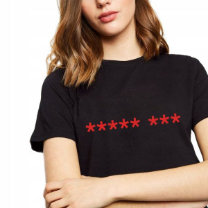 Damska Koszulka T-shirt ***** *** Je*ać Pis S