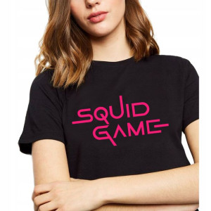 Damska Koszulka T-shirt Squid Game Nadruk Xl Y4