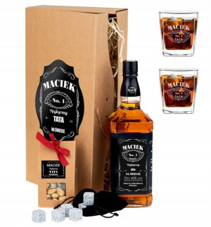 Dla Taty Szklanki Whisky Logo Karafka Box Y9