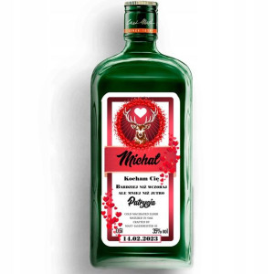 Etykieta Na Walentynki Prezent Jagermeister 1l Y3